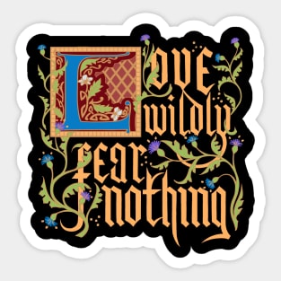 Medieval Motivation: Love (Gold) Sticker